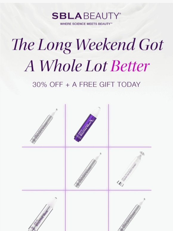Long Weekend Savings: 30% Off + A Free Gift