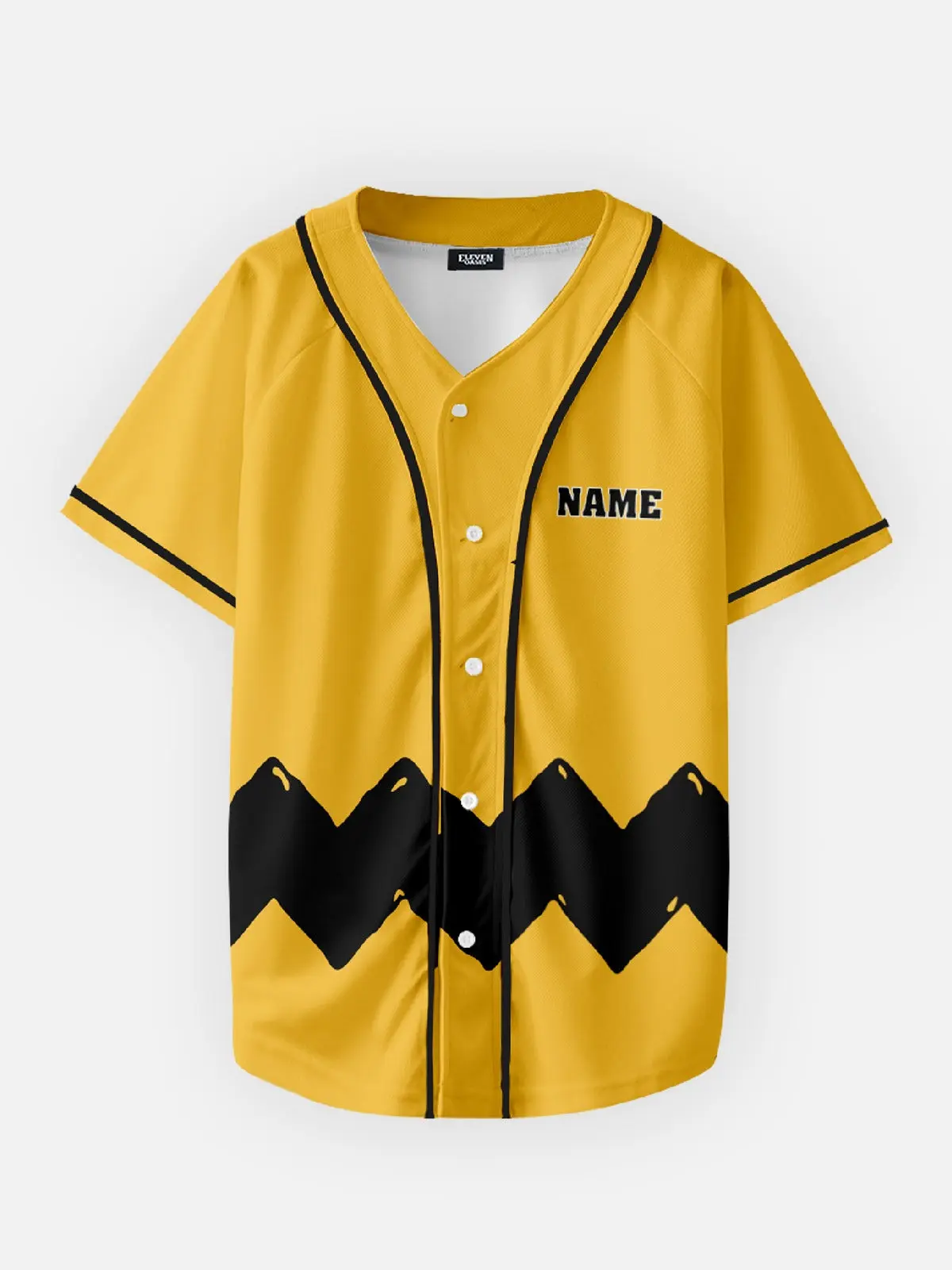 Image of Men's Custom Retro Cartoon Baseball Team Short Sleeve Jersey