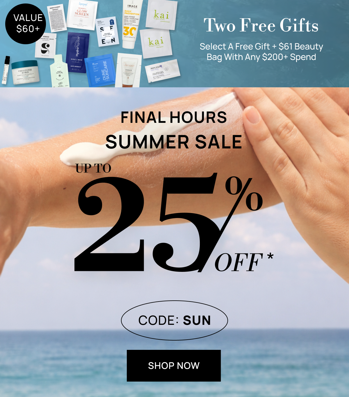 Summer Sale up to 25% off with code SUN