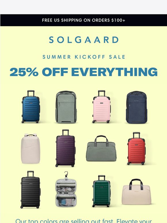 Before the weekend ends: 25% off everything