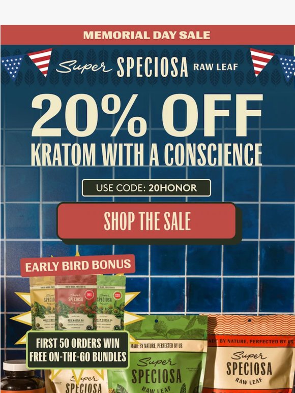 Memorial Day Sale: Take 20% Off 🎖️🪖