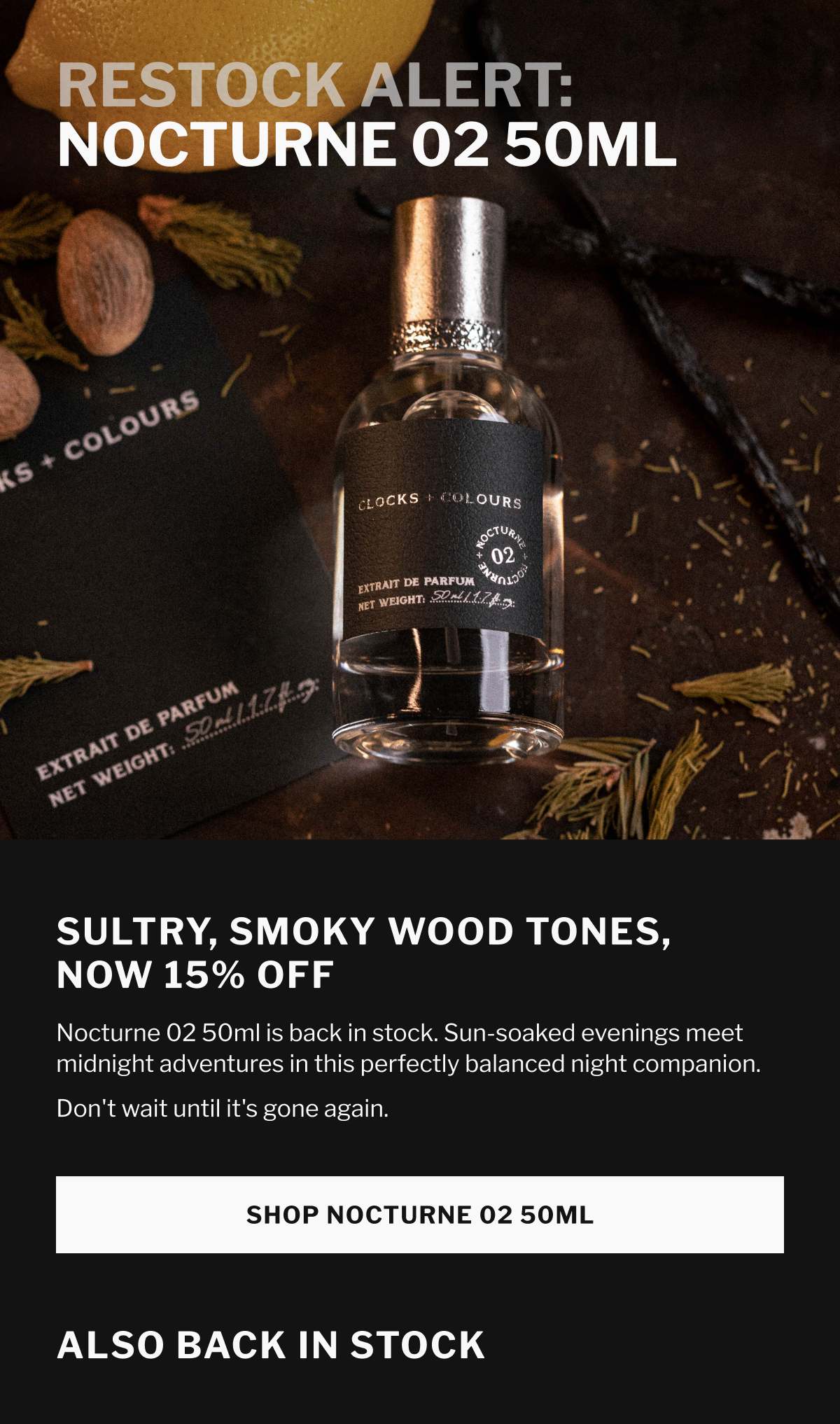 RESTOCKED: Shop Nocturne 02 50ml