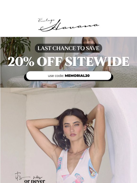 🚨 LAST CALL: 20% off ends at midnight!