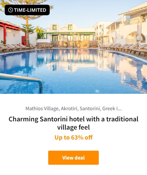 Charming Santorini hotel with a traditional village feel