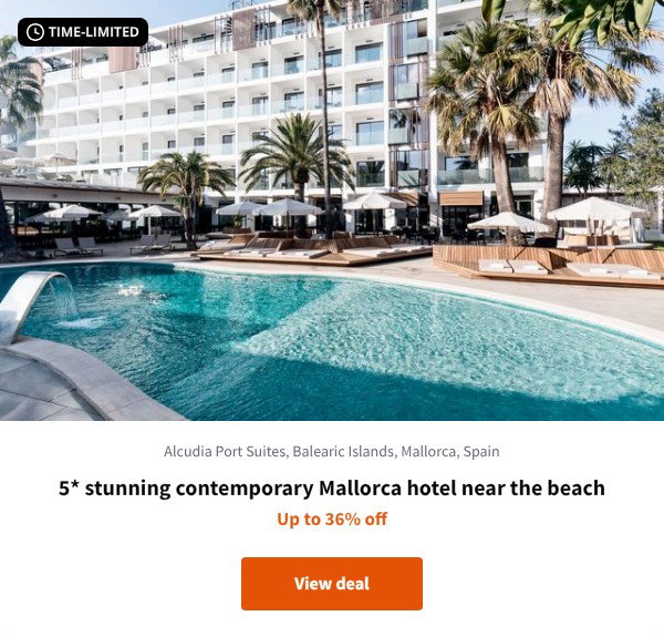 5* stunning contemporary Mallorca hotel near the beach