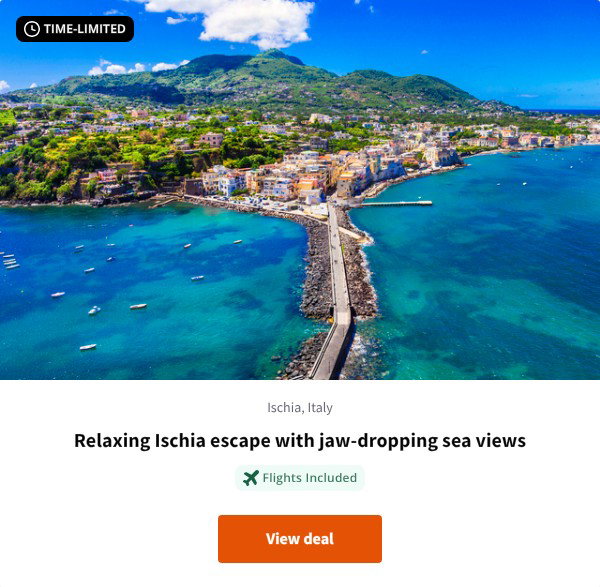 Relaxing Ischia escape with jaw-dropping sea views