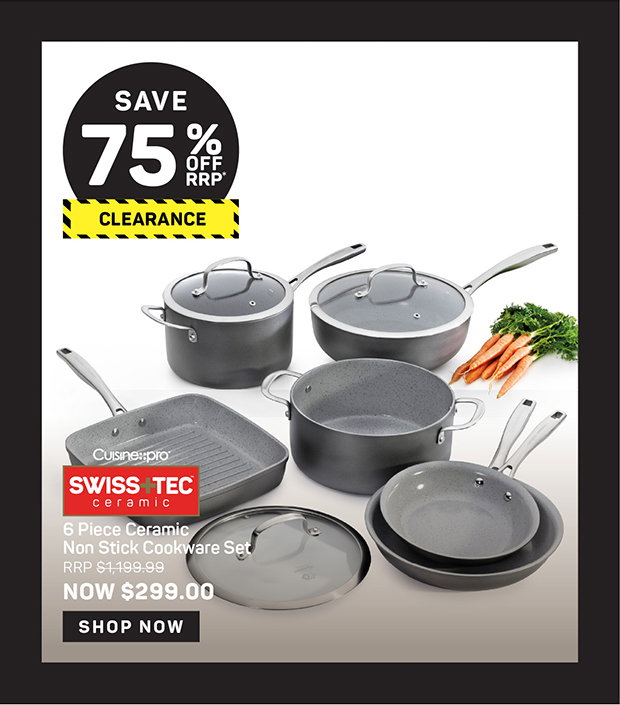 Cuisine::pro Swiss+Tec 6 Piece Ceramic Non Stick Cookware Set