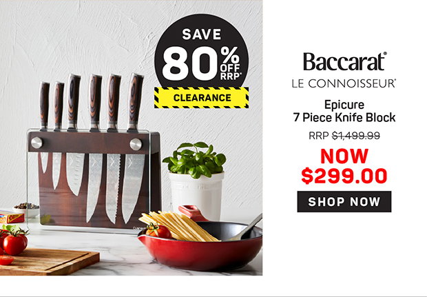 Baccarat Le Connoisseur Epicure 7 Piece Knife Block