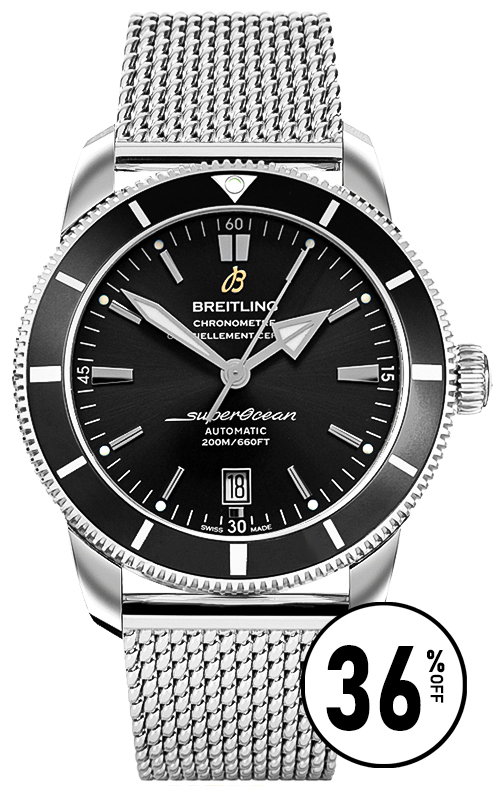 Superocean Heritage II 46 Black Dial Steel Men's Watch AB2020121B1A1