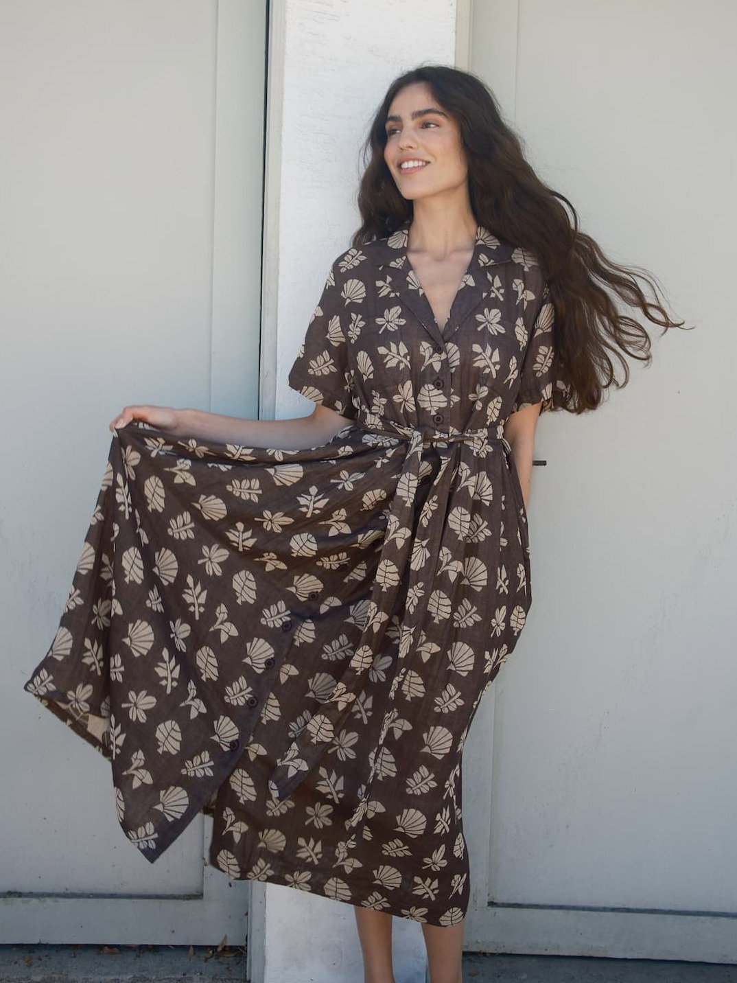 model in sabine dress yesterday