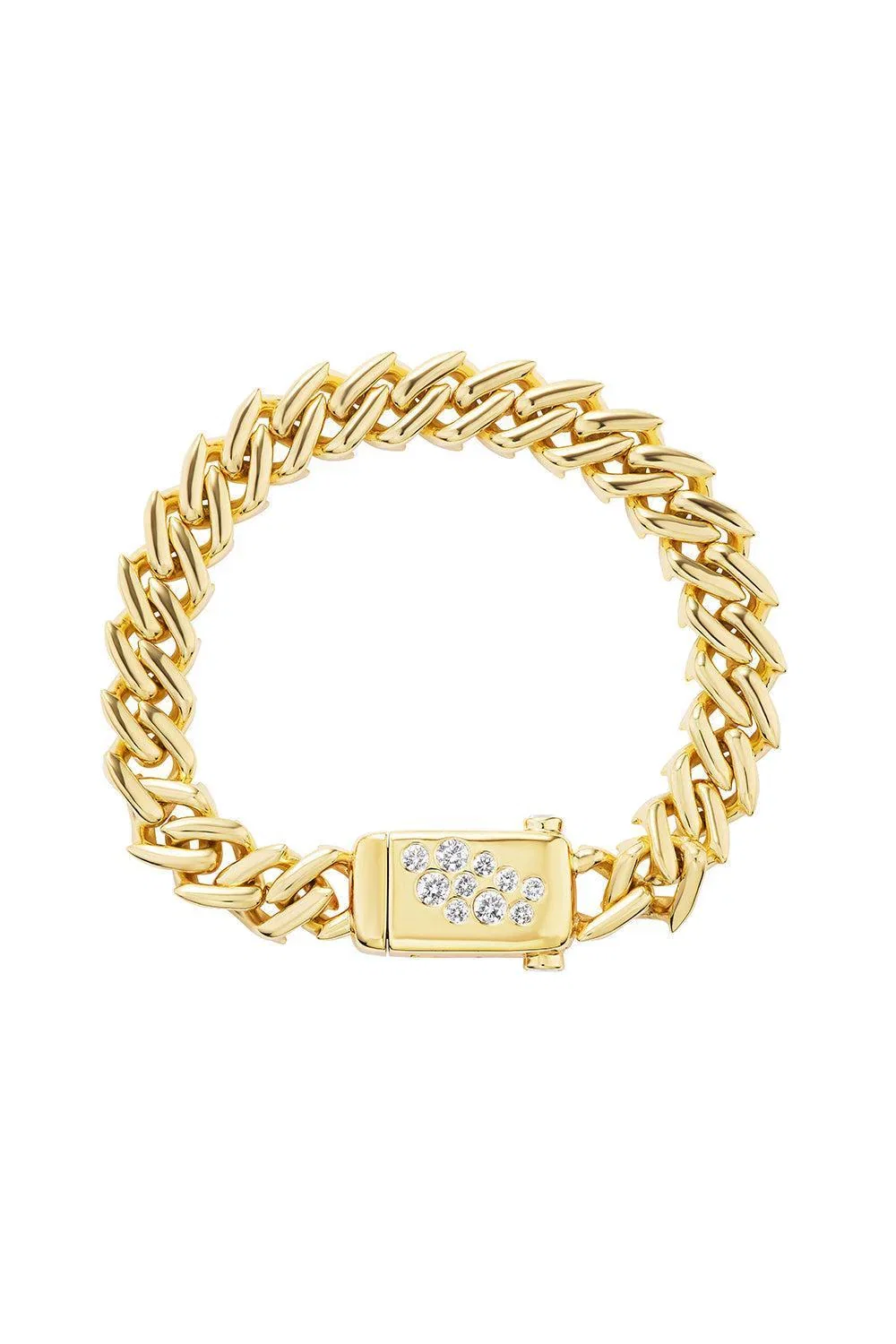 Image of diamond curb chain bracelet