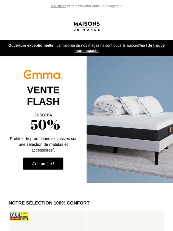 Vente flash Emma : Jusqu'à -50%
