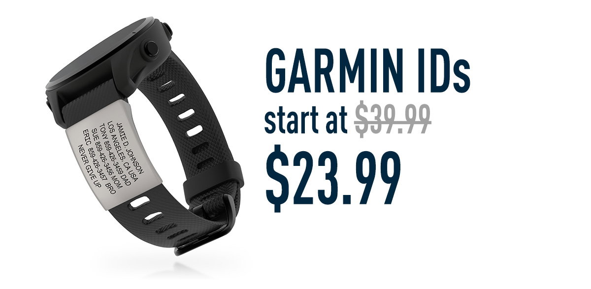 Save 40% on Garmin Watch IDs!