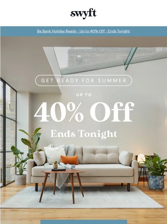 Final Day to Save: Up to 40% Off Ends Tonight