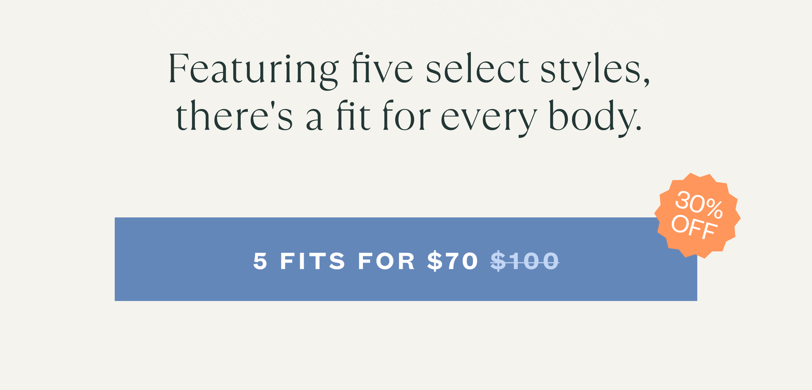 CTA: Shop 5 fits for $70
