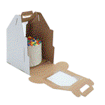 Image of O'Creme Tall White Kraft Cake Carrier Box
