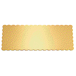 Image of O'Creme Gold Scalloped Log Cake Board