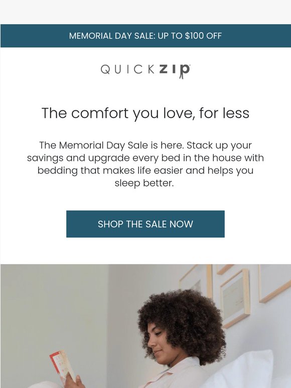 Up to $100 off the bedding you love