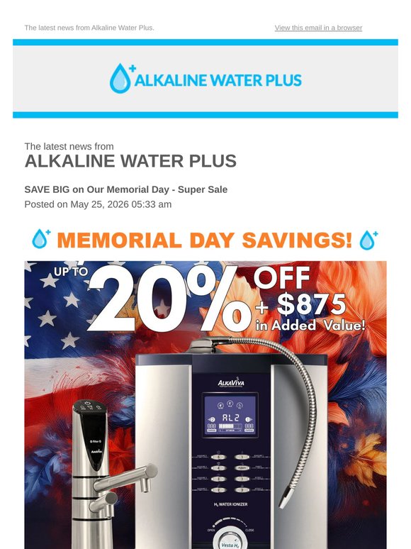 SAVE BIG on Our Memorial Day - Super Sale