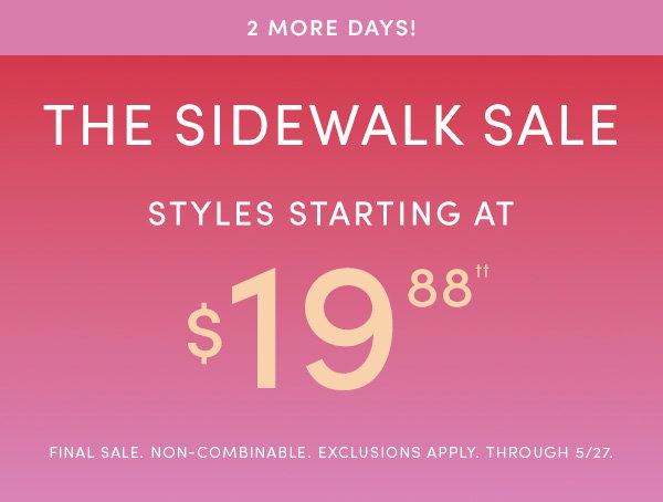 THE SIDEWALK SALE