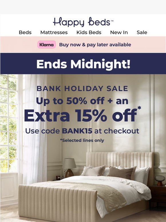 Midnight Deadline: Extra 15% Off ⏰
