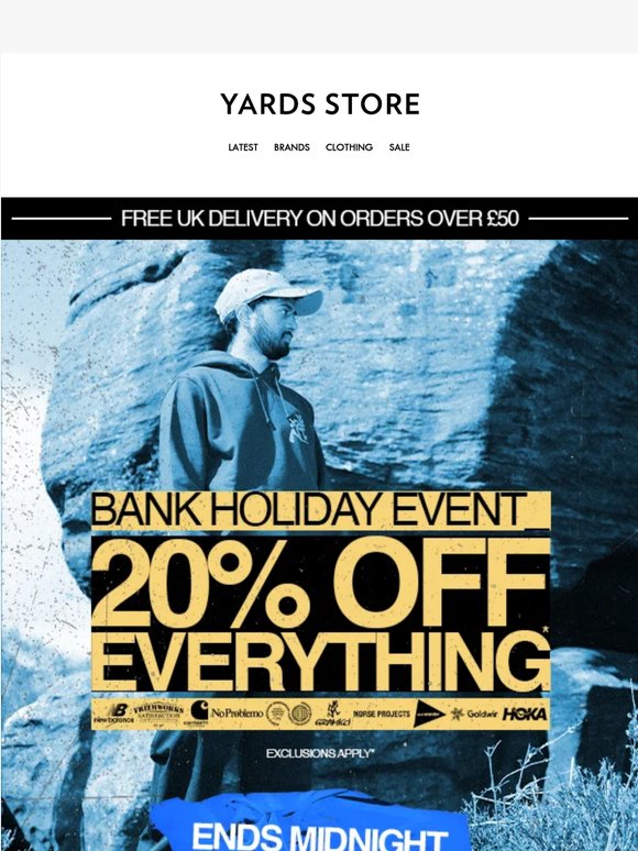 ENDS MIDNIGHT | 20% Off Everything*