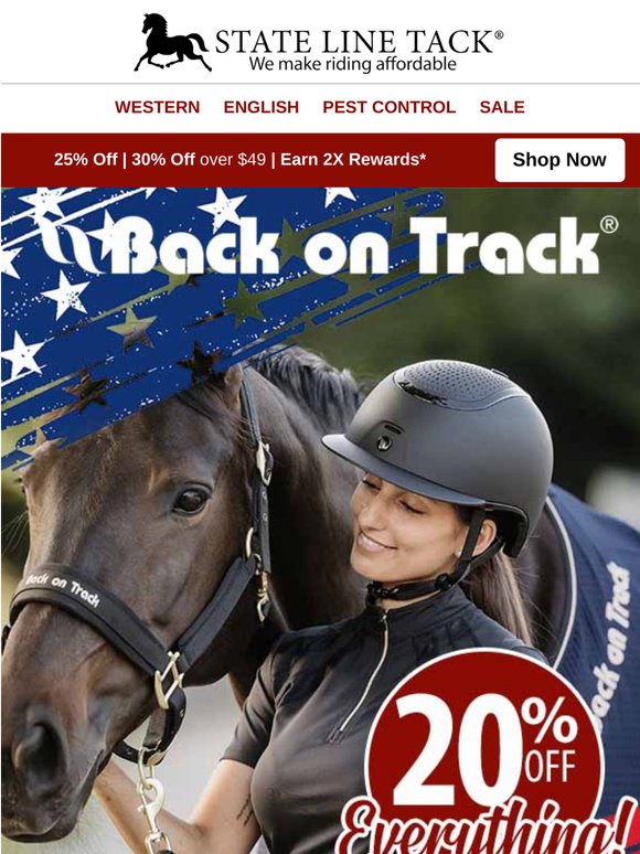 Back on Track Memorial Day Sale—20% Off Everything Back on Track!