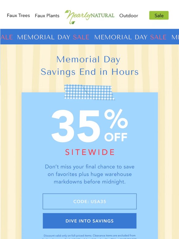 Final Hours ⏰ Memorial Day Savings End Soon