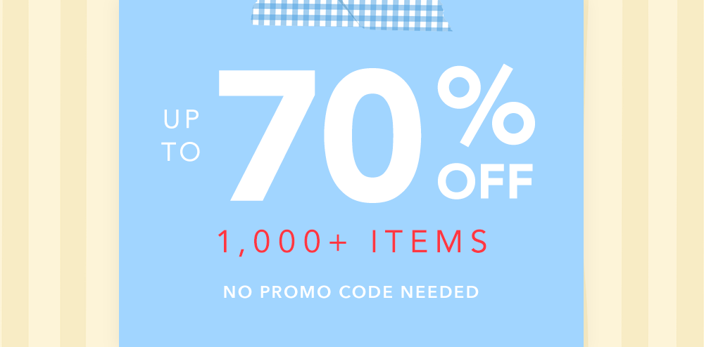 Up to 70% Off 1000+ Items No Promo Code Needed