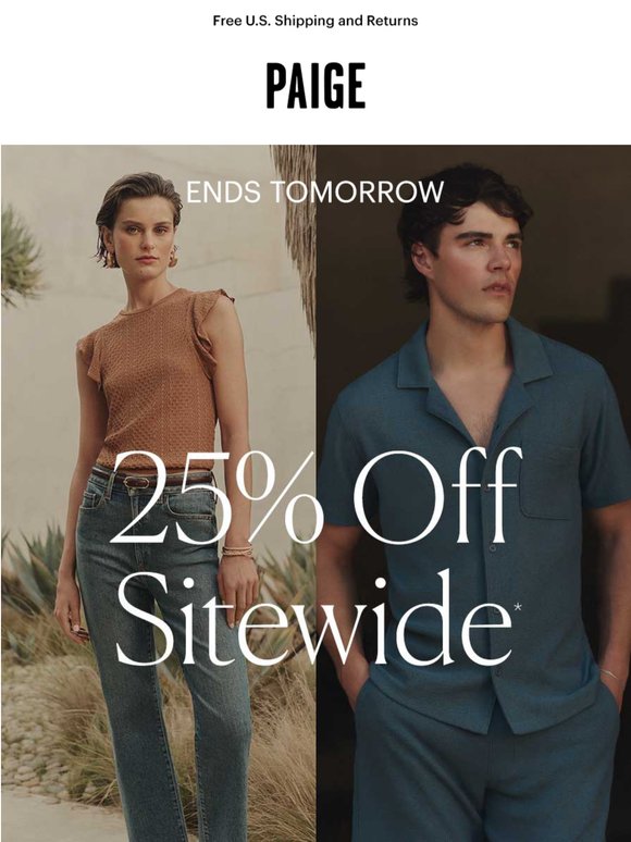 Ends Tomorrow: 25% Off