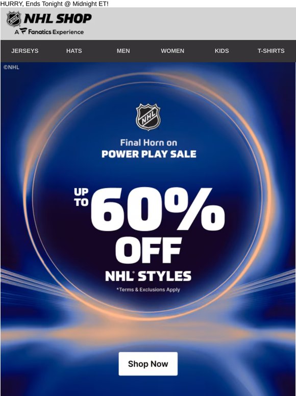 LAST CALL: Up to 60% Off Blackhawks Power Play Sale
