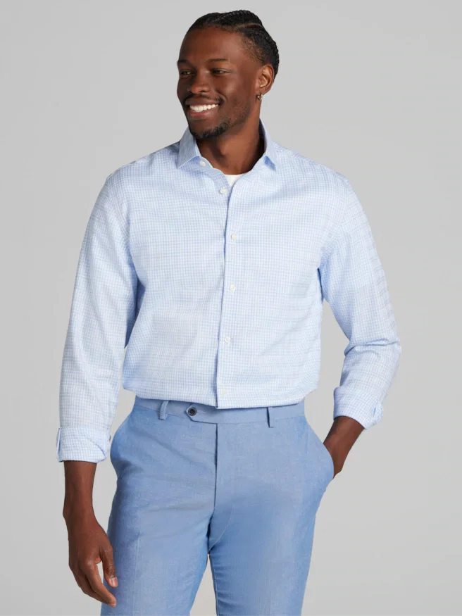 Pronto Uomo Modern Fit Plaid Dress Shirt
