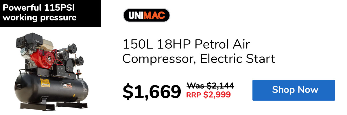 150L 18HP Petrol Air Compressor, Electric Start