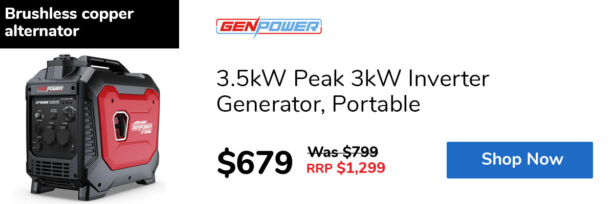 3.5kW Peak 3kW Inverter Generator, Portable