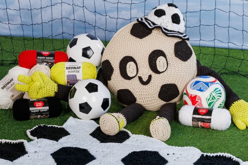 Free Footy the Crochet Soccer Ball Pillow Pattern