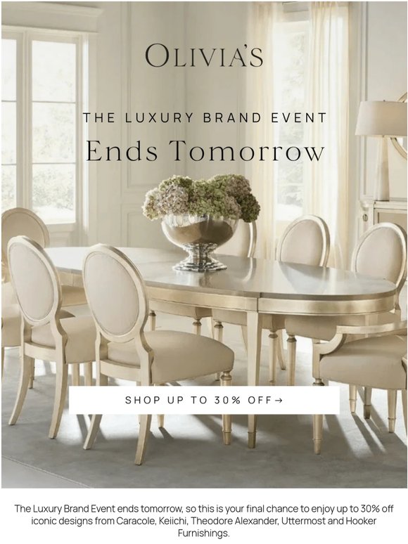 The Luxury Brand Event ends tomorrow