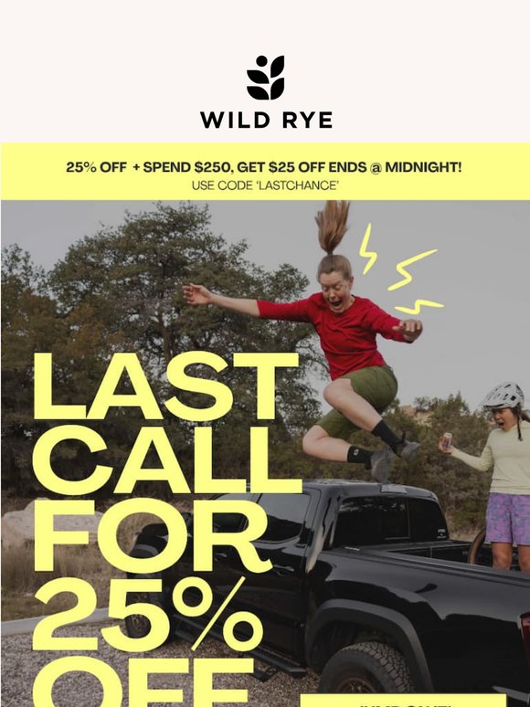 25% off ends at midnight 🚨