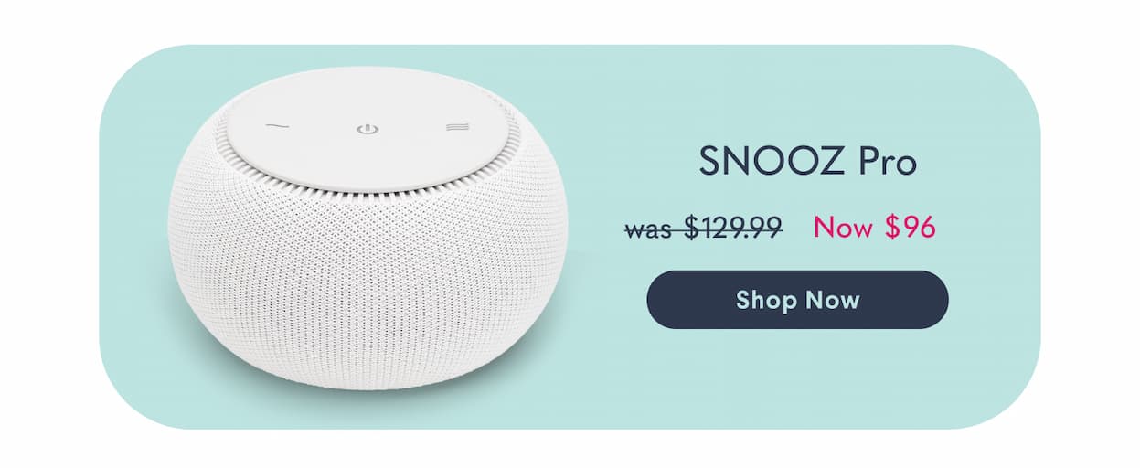 Snooz Pro - Upgraded real fan sound with travel case included 