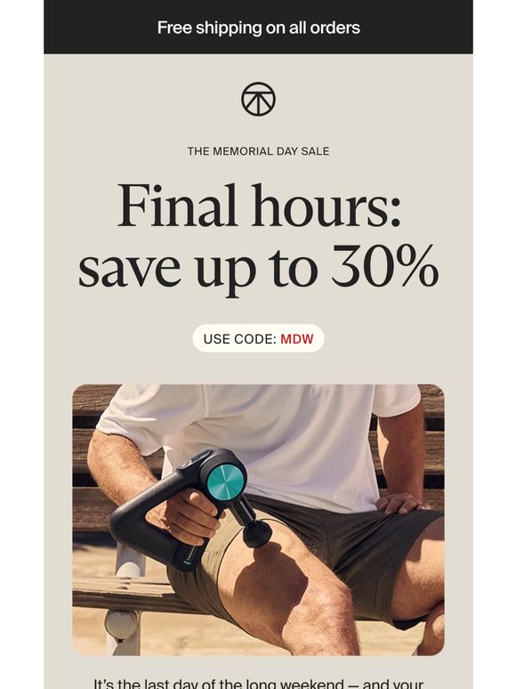 Last call: up to 30% off