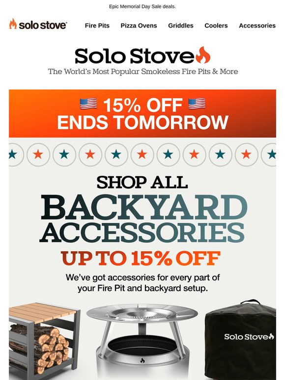 15% off ends tomorrow.