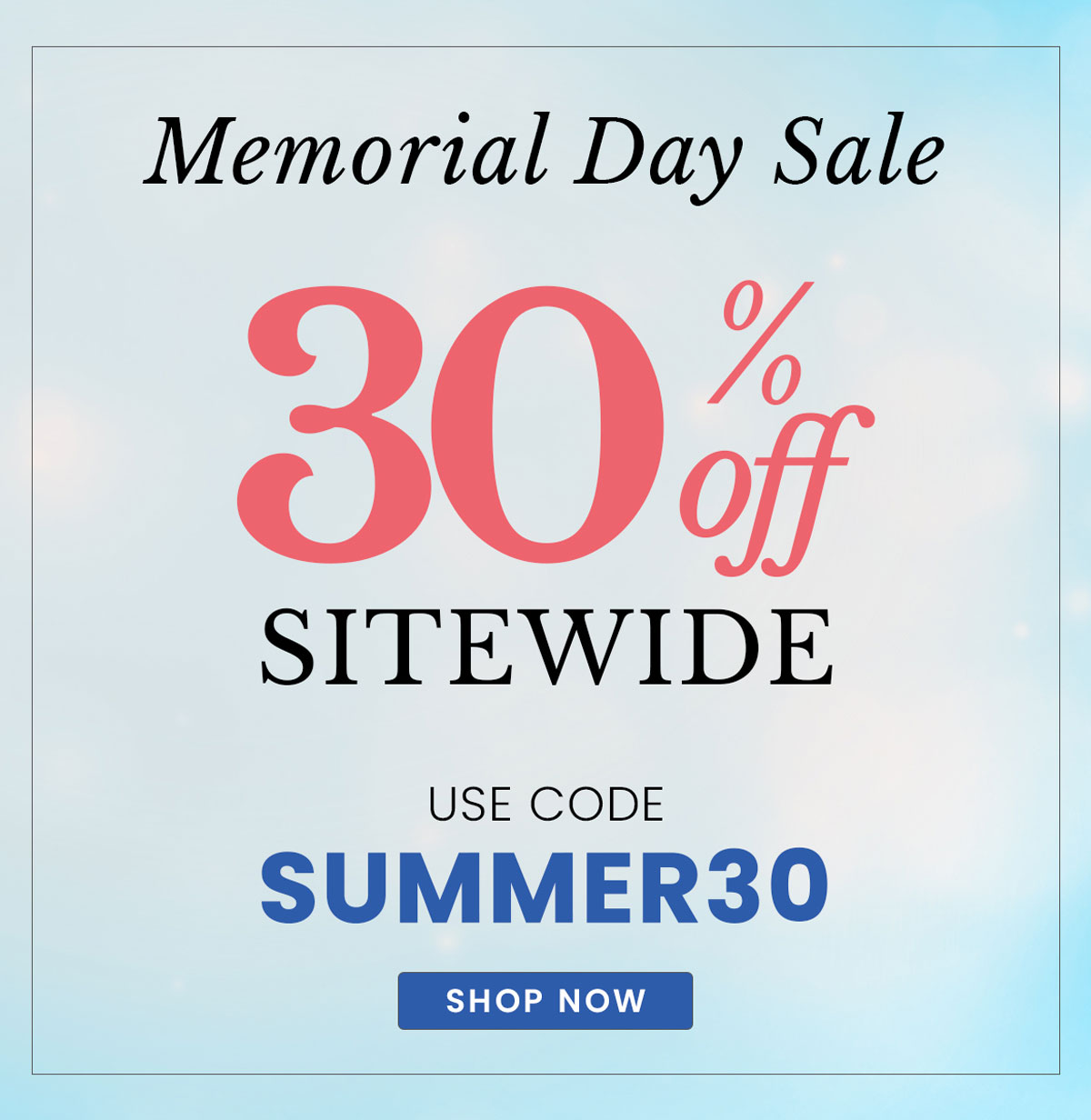 30% off sitewide + Free shipping