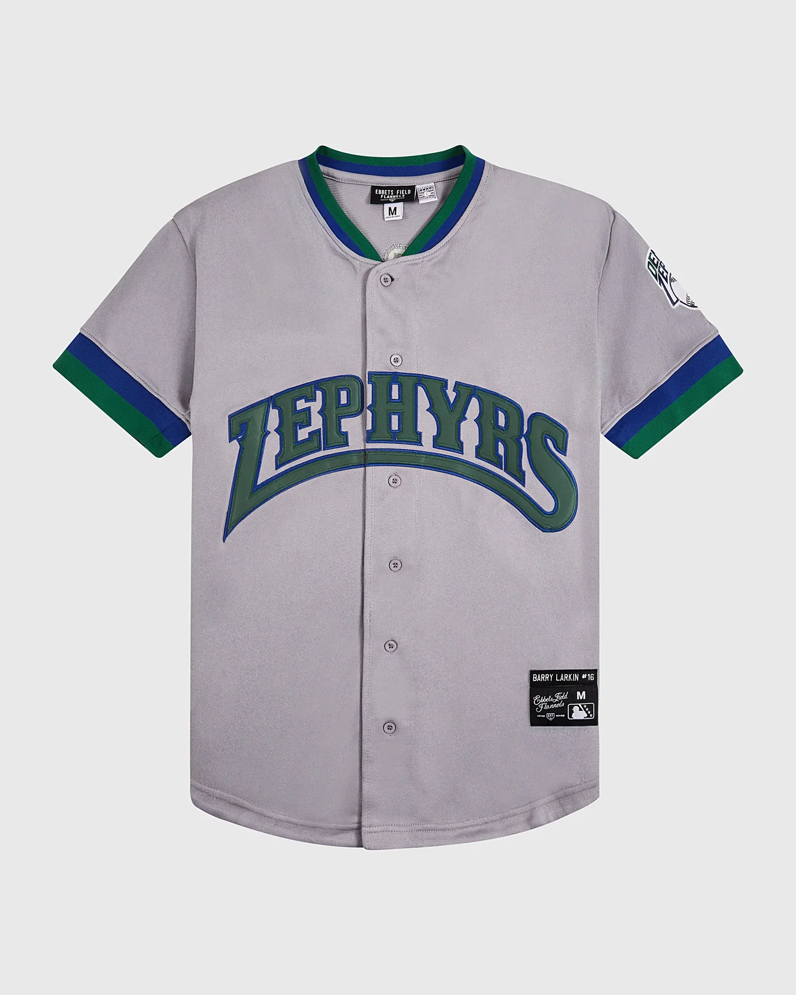 Image of Barry Larkin Denver Zephyrs Button Up Jersey