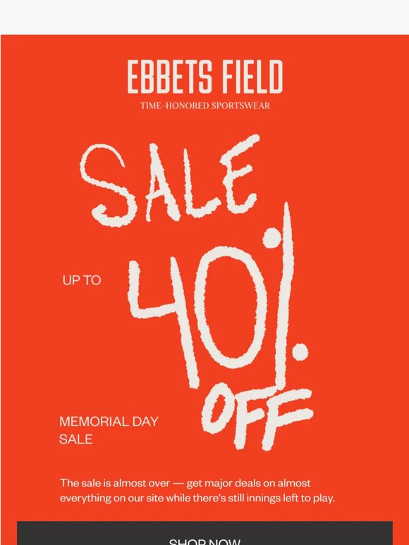 The Final Innings… of the Memorial Day Sale