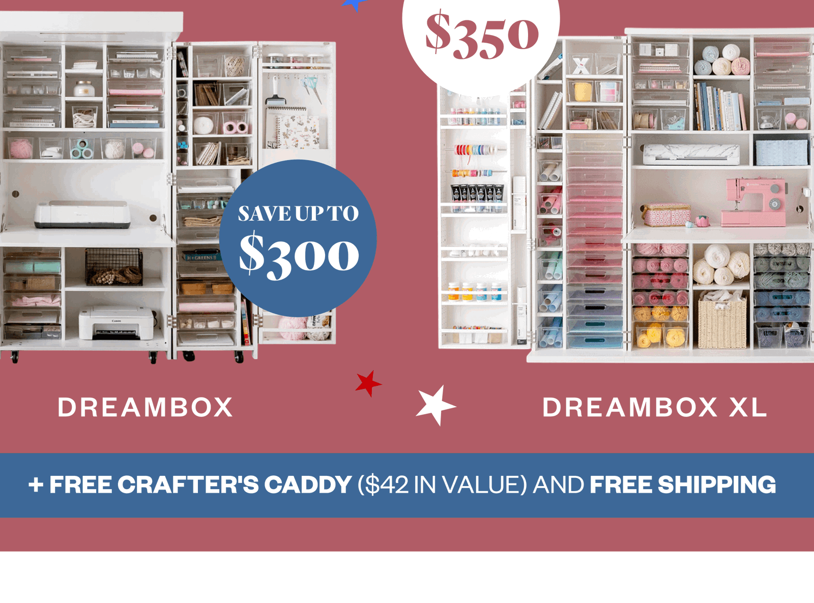 FREE CRAFTER'S CADDY + FREE SHIPPING  WITH EVERY DREAMBOX ORDER