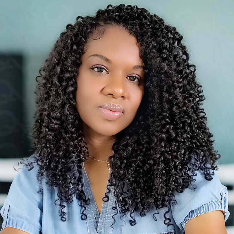 50% OFF|Burmese Curly Feather Crochet Weave Human Hair Extensions