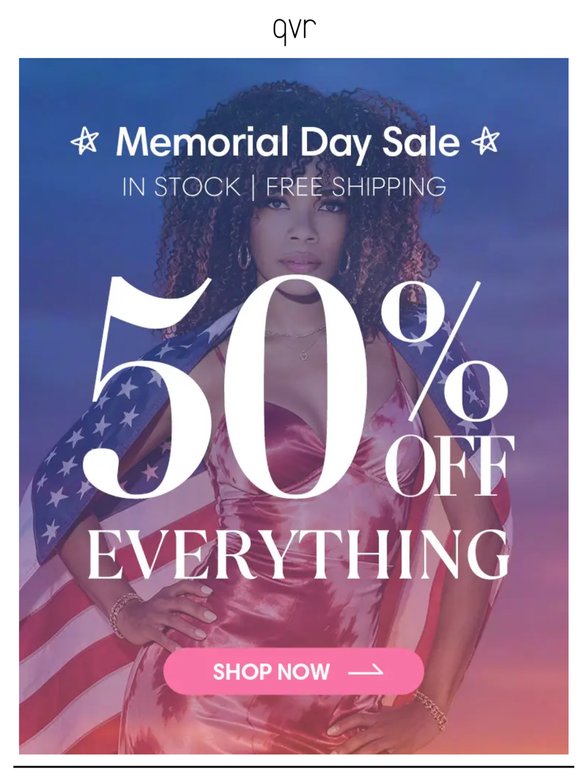 Hurry! 50% OFF Memorial Day Sale Almost Gone
