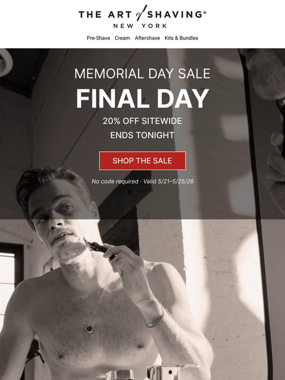 This Memorial Day: 20% off everything