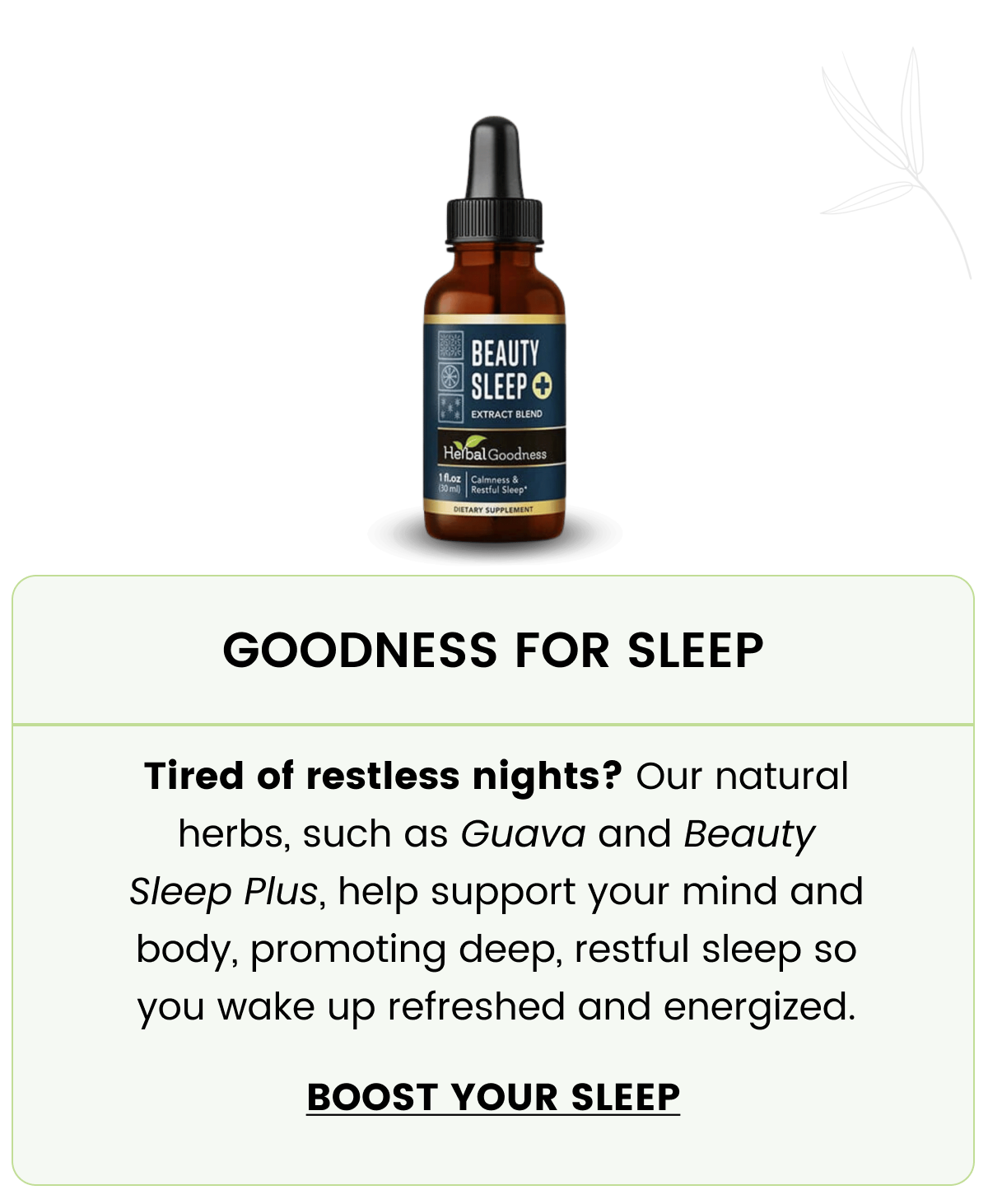 Goodness for sleep