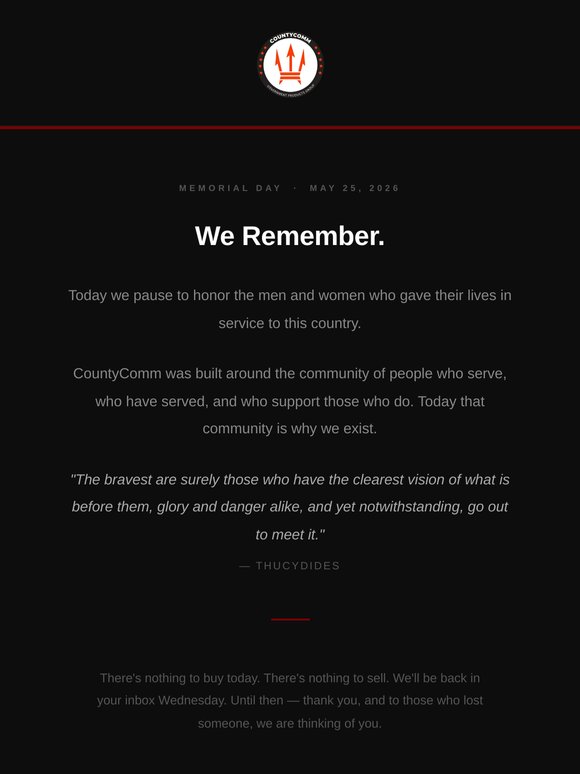 We remember.