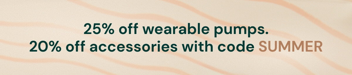 20% off accessories with code Summer Banner